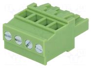 Connector: pluggable terminal block; plug; female; 15A; 300V; 1x4 XINYA