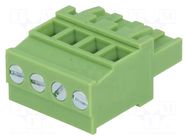 Connector: pluggable terminal block; plug; female; 15A; 300V; 1x4 XINYA
