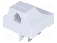 Adapter; RJ11 socket,WT4 plug; angled 90° NINIGI