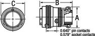 CIRCULAR CONNECTOR PLUG, SIZE 10, 6 POSITION, CABLE