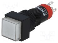 Switch: push-button; Pos: 2; SPDT; 0.5A/250VAC; 1A/24VDC; ON-(ON) ONPOW