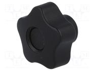 Knob; Ø: 32mm; Int.thread: M8; 12mm; H: 23mm; technopolymer PP ELESA+GANTER