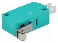 Microswitch SNAP ACTION; 10A/250VAC; with lever (with roller) NINIGI