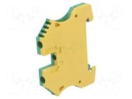 Splice terminal: rail; 800V; screw terminal; yellow-green; wemid WEIDMÜLLER