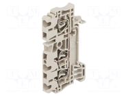 Splice terminal: rail; 24A; spring clamp; beige; wemid; 2.5mm2 WEIDMÜLLER