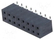 Connector: pin strips; socket; female; PIN: 16; vertical; SMT; 2x8 NINIGI