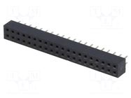 Connector: pin strips; socket; female; PIN: 40; straight; THT; 2mm CONNFLY