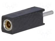 Connector: pin strips; socket; female; PIN: 1; straight; THT; 2.54mm CONNFLY