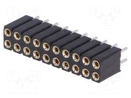 Connector: pin strips; socket; female; PIN: 20; straight; THT; 2x10 CONNFLY