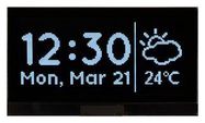 OLED GRAPHIC DISPLAY, COT, 128 X 64P, 3V
