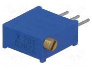 Potentiometer: mounting; multiturn; 200Ω; 500mW; THT; ±10%; linear BOURNS
