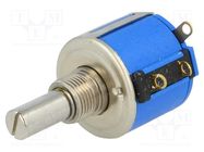 Potentiometer: shaft; multiturn; 100kΩ; 2W; ±5%; 6.35mm; linear BOURNS