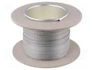 Braids; tape; Thk: 0.5mm; W: 2mm; 10A; Body dim: 16x4x0.1mm; 25m TE Connectivity