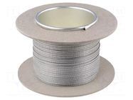 Braids; tape; Thk: 0.5mm; W: 2mm; 10A; Body dim: 16x4x0.1mm; 25m TE Connectivity
