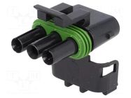 Connector: wire-wire; plug; female; Weather Pack Tower; PIN: 3 APTIV