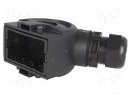 Enclosure for connectors: HDC; size 10B; for cable; IP65; angled HARTING
