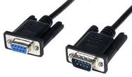 LEAD, 9W SERIAL NULL MODEM M-F 1M, BLACK