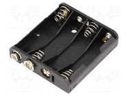 Holder; AAA,R3; Batt.no: 4; 6F22 type; black COMF