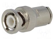 Connector: BNC; plug; male; straight; 50Ω; clamp,crimped; RG58 YIZN Jiangsu Tengyu Electronics co.