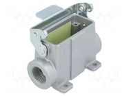 Enclosure for connectors: HDC; size A10; with latch; aluminium AMPHENOL