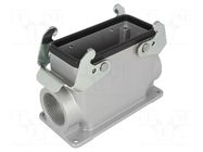 Enclosure for connectors: HDC; size E16; with double latch; high AMPHENOL