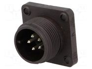 Connector: circular; socket; CM; IP67; PIN: 5; 10A; 50V; male; 1mm2 HIRSCHMANN