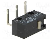 Microswitch SNAP ACTION; 3A/125VAC; 0.1A/30VDC; without lever OMRON Electronic Components