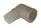 ELBOW ADAPTER, 1/4-18 NPT, CLEAR