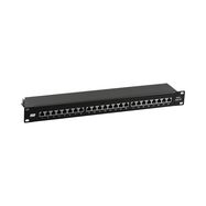 Patch panel EFB 37666SW.1M (Black, Cat6A STP, 24 ports, 10G, 1U)