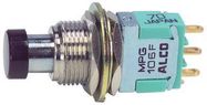 SWITCH, PUSHBUTTON, SPDT, 6A, 125VAC, SOLDER LUG