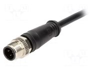 Connector: M12; plug; male; Micro-Change; PIN: 4; straight; 4A; 250V MOLEX