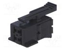 Connector: wire-wire; JPT; female; plug; for cable; PIN: 4; black TE Connectivity