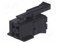 Connector: wire-wire; plug; female; JPT; PIN: 4; for cable; black TE Connectivity