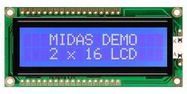 LCD DISPLAY, COB, 16 X 2, BLUE STN, 3.3V