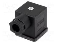Connector: valve connector; plug; form A; 18mm; female; PIN: 4; 230V MURRELEKTRONIK