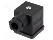 Connector: valve connector; plug; form A; 18mm; female; PIN: 4; 230V MURRELEKTRONIK