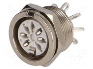 Connector: DIN; socket; female; PIN: 7; 270°; soldering; 34V; 2A; 10mΩ DELTRON