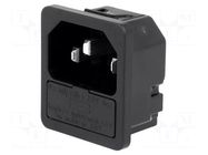 Connector: AC supply; socket; male; 10A; 250VAC; C14 (E); 6200; IP40 SCHURTER