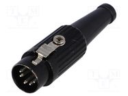 Plug; DIN; male; PIN: 5; Layout: 180°; straight; for cable; soldering DELTRON