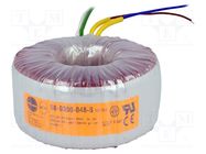 Transformer: toroidal; 300VA; 230VAC; 48V; 6.25A; Leads: cables TALEMA