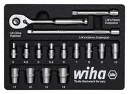 RATCHET WRENCH SET, 1/4", 17PC