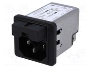 Connector: AC supply; socket; male; 1A; 250VAC; IEC 60320; C14 (E) SCHURTER