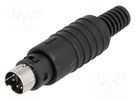 Plug; DIN mini; male; PIN: 6; soldering; for cable SCHURTER