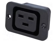 Connector: AC supply; socket; female; 16A; 250VAC; C19 (J) SCHURTER