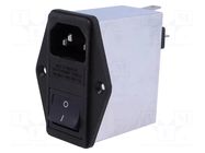 Connector: AC supply; socket; male; 10A; 250VAC; C14 (E),shielded SCHURTER