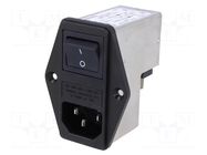 Connector: AC supply; socket; male; 6A; 250VAC; 250V; FKH; IEC 60320 SCHURTER