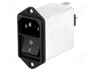 Connector: AC supply; socket; male; 6A; 250VAC; C14 (E); IEC 60320 SCHURTER