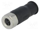 Connector: M8; female; PIN: 3; straight; for cable; plug; IP67 CONEC