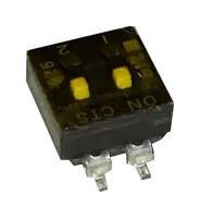 DIP SWITCH, SPST, 0.1A, 50VDC, 2 POS/SMD