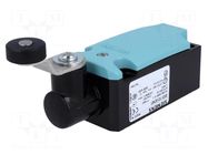 Limit switch; lever R 27mm, plastic roller Ø19mm; NO + NC; 10A SIEMENS